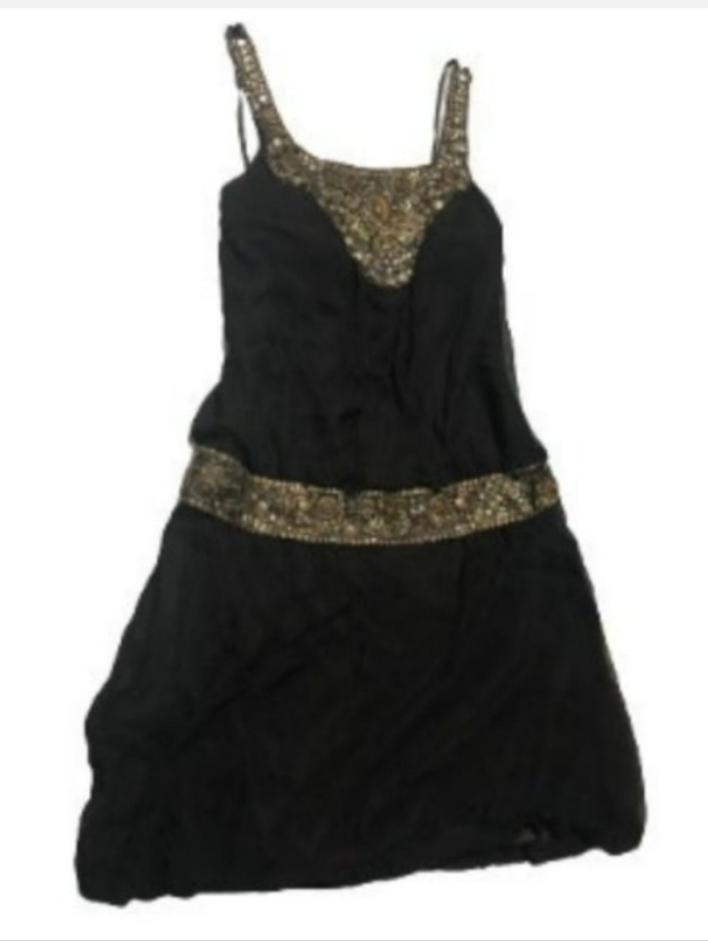 Sue Wong Nocturne Drop Waist 2000s Embellished Dress